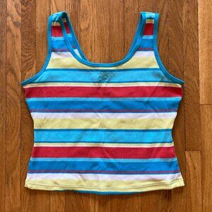 Nike Striped Crop Tank | Sz Med